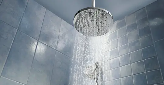 shower running